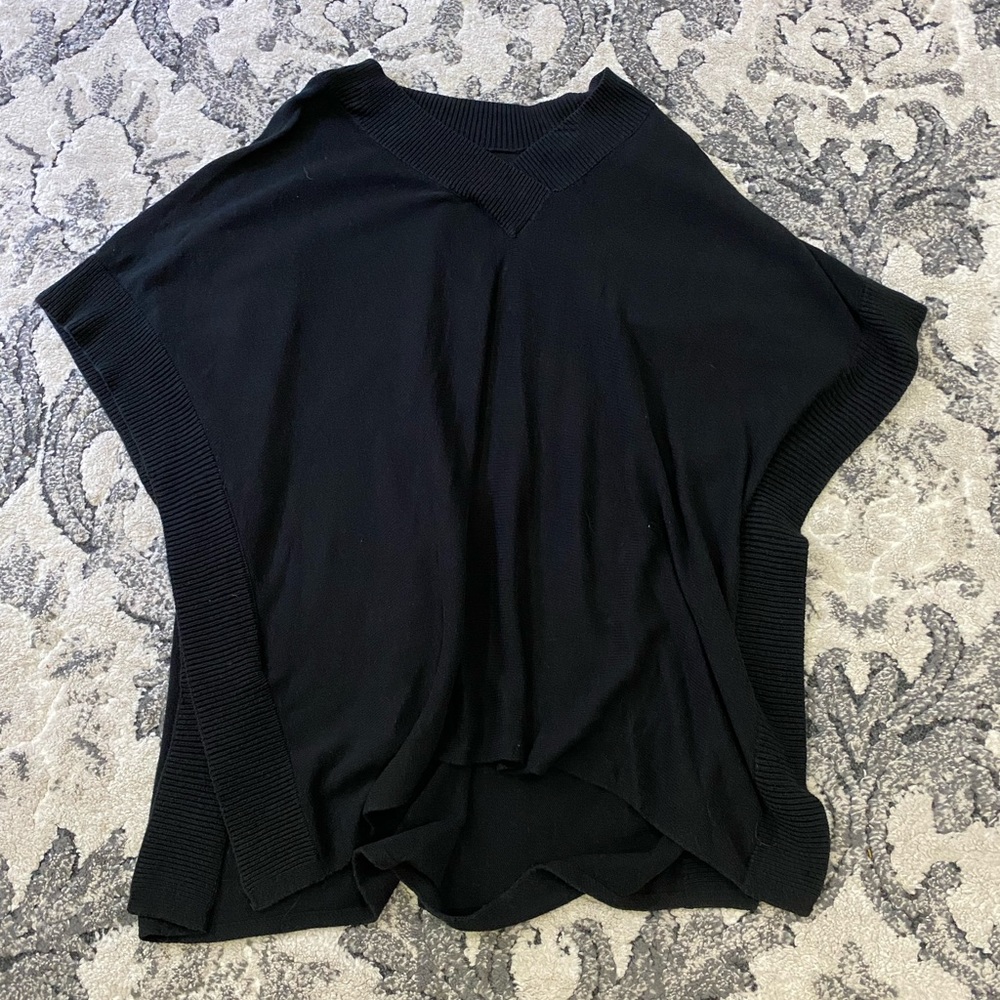 Black Poncho Batwing Overtop